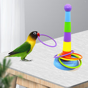 Interactive Parrot Toy Stand for Birds